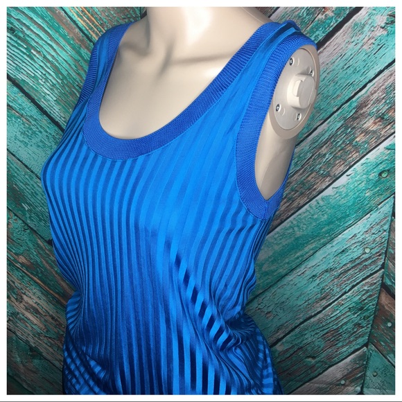 Sandro Actrice Turquoise Ribbed Knit Tank Top - Picture 3 of 6